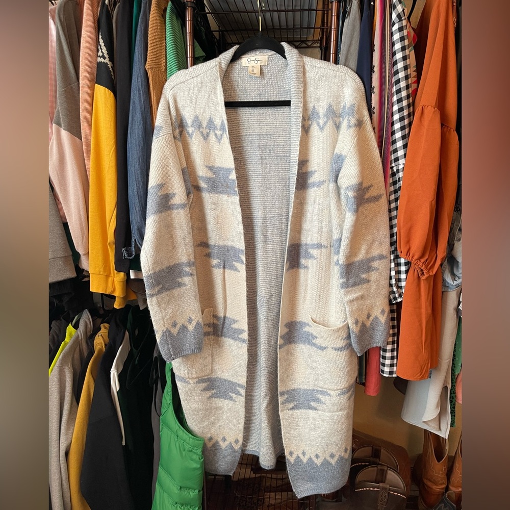 Aztec western cardigan sweater